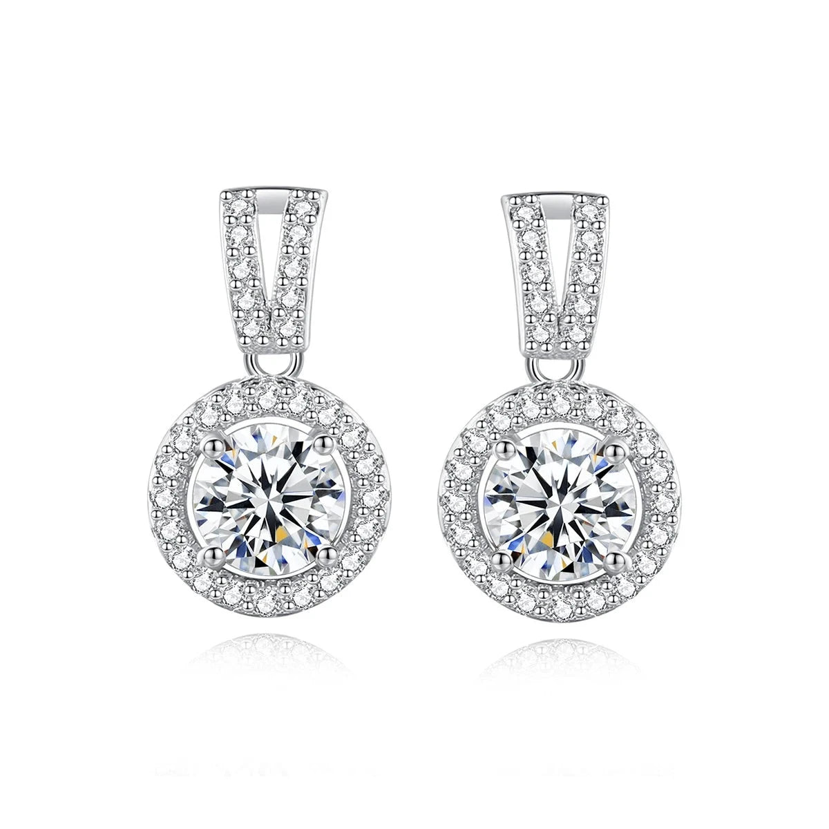 Moissanite Drop 925 Silver Earring