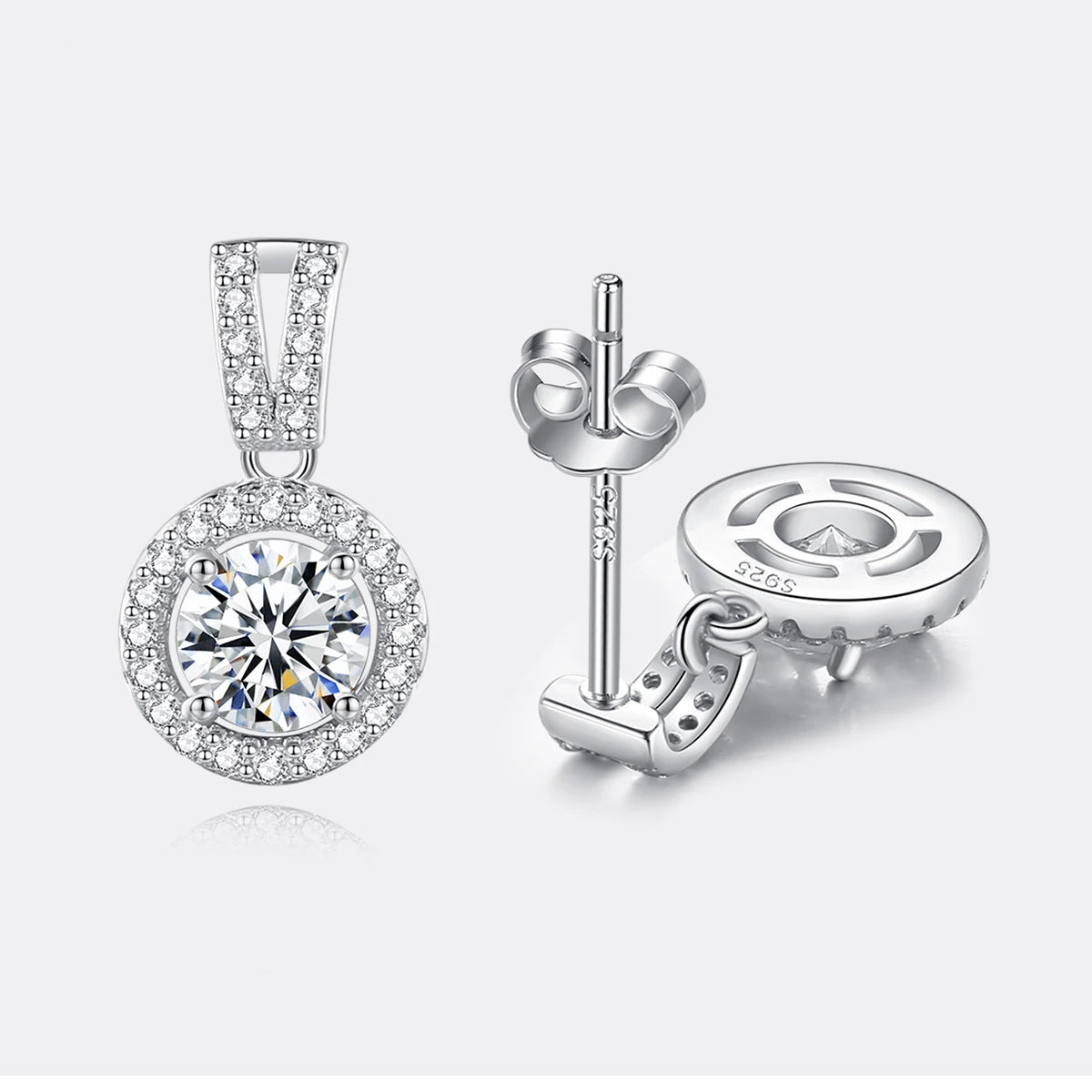 Moissanite Drop 925 Silver Earring